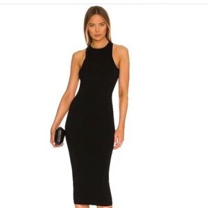 House of Harlow 1960 Elegant Black Sleeveless Dress Racerback Cutout M medium